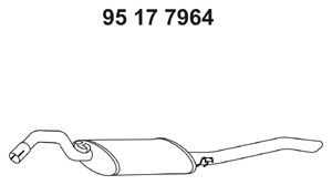 EBERSPÄCHER 95 17 7964 galinis duslintuvas 
 Išmetimo sistema -> Duslintuvas
1L0.253.609 D, 1L0.253.609 T