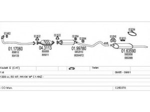 MTS C250378005102 išmetimo sistema 
 Išmetimo sistema -> Išmetimo sistema, visa