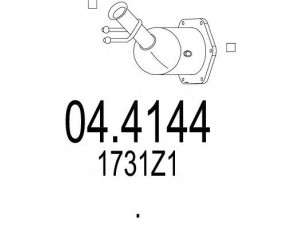 MTS 04.4144 katalizatoriaus keitiklis 
 Išmetimo sistema -> Katalizatoriaus keitiklis
1731Z1