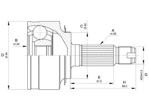 OPEN PARTS CVJ5606.10 jungčių komplektas, kardaninis velenas 
 Ratų pavara -> Sujungimai/komplektas
44014S91010, 44014S9A010, 44014S9A020