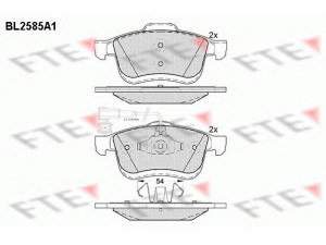 FTE BL2585A1 stabdžių trinkelių rinkinys, diskinis stabdys 
 Techninės priežiūros dalys -> Papildomas remontas
77364929, 77365311, 77365396, 77365796