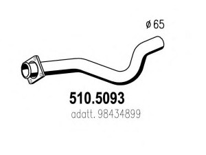 ASSO 510.5093 išleidimo kolektorius 
 Išmetimo sistema -> Išmetimo vamzdžiai
98434899