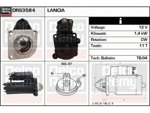 DELCO REMY DRS3584 starteris 
 Elektros įranga -> Starterio sistema -> Starteris
81AB-11000-FA, 81AB-11000-GB, 86AB-11000-RA