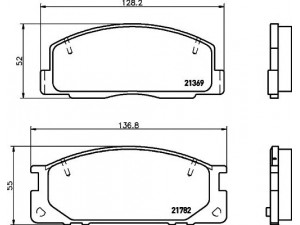 MINTEX MDB1465 stabdžių trinkelių rinkinys, diskinis stabdys
0446528130, 0446528230, 0446528240