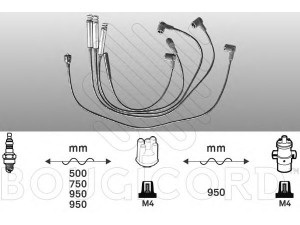 BOUGICORD 7231 uždegimo laido komplektas 
 Kibirkšties / kaitinamasis uždegimas -> Uždegimo laidai/jungtys
1612485