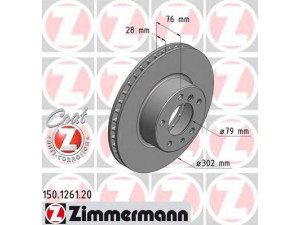 ZIMMERMANN 150.1261.20 stabdžių diskas 
 Stabdžių sistema -> Diskinis stabdys -> Stabdžių diskas
3411 1 155 322, 3411 1 157 391