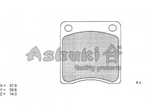 ASHUKI N009-01 stabdžių trinkelių rinkinys, diskinis stabdys 
 Techninės priežiūros dalys -> Papildomas remontas
41060-H1025, 41060-H1026, 41060-M4925