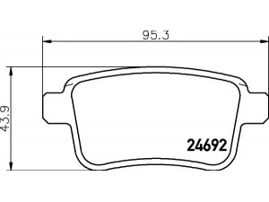 HELLA PAGID 8DB 355 013-971 stabdžių trinkelių rinkinys, diskinis stabdys 
 Techninės priežiūros dalys -> Papildomas remontas
440606267R, 7701209869