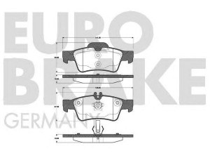 EUROBRAKE 5502223353 stabdžių trinkelių rinkinys, diskinis stabdys 
 Techninės priežiūros dalys -> Papildomas remontas
0004230230, 0034205120, 0044204420