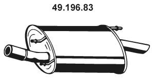 EBERSPÄCHER 49.196.83 galinis duslintuvas 
 Išmetimo sistema -> Duslintuvas
1E03-40-500