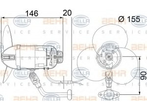 HELLA 8EW 009 157-251 elektrovariklis, vidinis pūtiklis
1505 000 00, 471 626, 1505 000 00