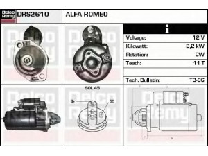 DELCO REMY DRS2610 starteris 
 Elektros įranga -> Starterio sistema -> Starteris
116610503000, 116610503002