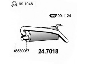 ASSO 24.7018 galinis duslintuvas 
 Išmetimo sistema -> Duslintuvas
46530067