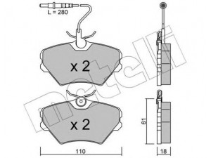 METELLI 22-0106-0 stabdžių trinkelių rinkinys, diskinis stabdys 
 Techninės priežiūros dalys -> Papildomas remontas
77 01 203 967, 77 01 204 670