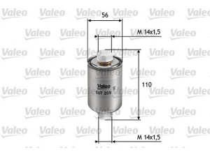 VALEO 587209 kuro filtras 
 Techninės priežiūros dalys -> Papildomas remontas
8-25121-150-0, 8251211500, WJN101190