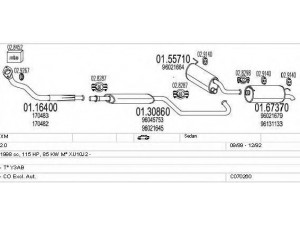 MTS C070260001198 išmetimo sistema 
 Išmetimo sistema -> Išmetimo sistema, visa