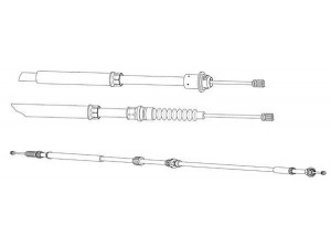 CEF FO02231 trosas, stovėjimo stabdys 
 Stabdžių sistema -> Valdymo svirtys/trosai
1116841, 1208432, 1220591, 1332885