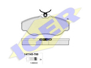 ICER 141145-700 stabdžių trinkelių rinkinys, diskinis stabdys 
 Techninės priežiūros dalys -> Papildomas remontas
SFP000210, SFP100460, SFP100480