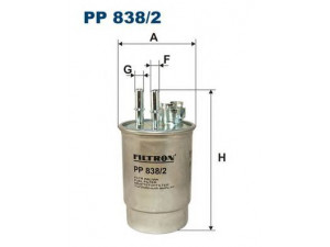 FILTRON PP838/2 kuro filtras 
 Techninės priežiūros dalys -> Papildomas remontas
10088053, 1079271, 1088053, 1150868