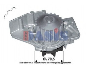 AKS DASIS 785694N vandens siurblys 
 Aušinimo sistema -> Vandens siurblys/tarpiklis -> Vandens siurblys
9569147388