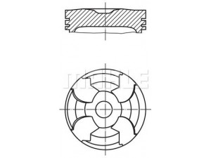 MAHLE ORIGINAL 001 02 01 stūmoklis 
 Variklis -> Cilindrai/stūmokliai