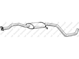 BOSAL 285-847 vidurinis duslintuvas 
 Išmetimo sistema -> Duslintuvas
1019428, 1076510, 1495892, 6827031