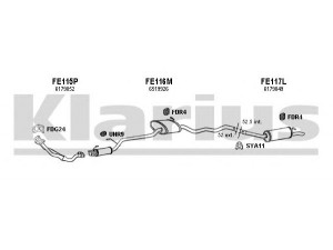 KLARIUS 360680U išmetimo sistema