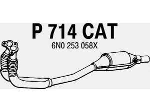 FENNO P714CAT katalizatoriaus keitiklis 
 Išmetimo sistema -> Katalizatoriaus keitiklis
BM90437H, 6N0253058X, 6N0253208NX