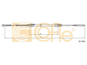 COFLE 10.7493 trosas, stovėjimo stabdys 
 Stabdžių sistema -> Valdymo svirtys/trosai
3A0609721, 3A0609721B