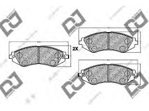 DJ PARTS BP1125 stabdžių trinkelių rinkinys, diskinis stabdys 
 Techninės priežiūros dalys -> Papildomas remontas
96245178, 96253367, 96253382, 96349060