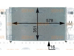 HELLA 8FC 351 302-321 kondensatorius, oro kondicionierius 
 Oro kondicionavimas -> Kondensatorius
97606-25800
