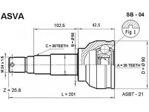 ASVA SB-04 jungčių komplektas, kardaninis velenas 
 Ratų pavara -> Sujungimai/komplektas
23221-GA372, 23221-GA373, 23221-GA592