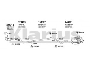 KLARIUS 720909E išmetimo sistema 
 Išmetimo sistema -> Išmetimo sistema, visa