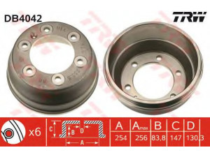 TRW DB4042 stabdžių būgnas 
 Stabdžių sistema -> Būgninis stabdys -> Stabdžių būgnas
1427965, 1545199, 6049432, 6109245