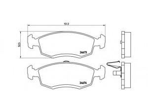 BREMBO P 68 039 stabdžių trinkelių rinkinys, diskinis stabdys 
 Techninės priežiūros dalys -> Papildomas remontas
6001549803