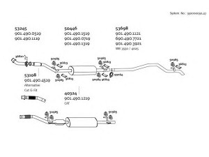DINEX 350000030_07 išmetimo sistema 
 Išmetimo sistema -> Išmetimo sistema, visa