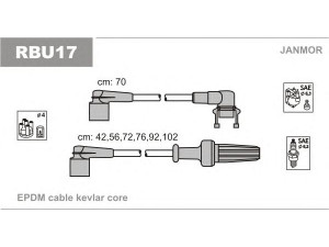 JANMOR RBU17 uždegimo laido komplektas 
 Kibirkšties / kaitinamasis uždegimas -> Uždegimo laidai/jungtys
77 00 856 896, 7700735908