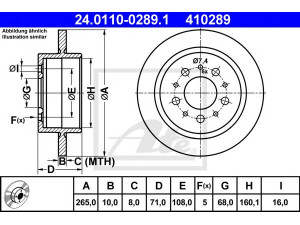 ATE 24.0110-0289.1 stabdžių diskas 
 Dviratė transporto priemonės -> Stabdžių sistema -> Stabdžių diskai / priedai
271895