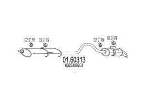 MTS 01.60313 galinis duslintuvas 
 Išmetimo sistema -> Duslintuvas
6025309208