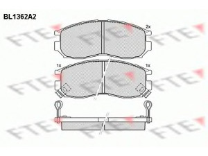 FTE BL1362A2 stabdžių trinkelių rinkinys, diskinis stabdys 
 Techninės priežiūros dalys -> Papildomas remontas
MB 389 532, MB 389 533, MB 389 538