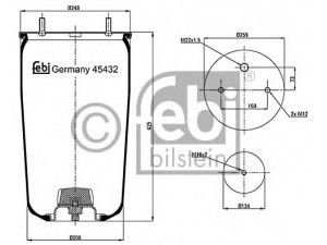 FEBI BILSTEIN 45432 dėklas, pneumatinė pakaba
05.429.42.04.0