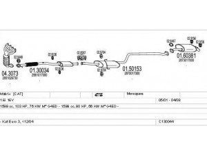 MTS C130044001897 išmetimo sistema 
 Išmetimo sistema -> Išmetimo sistema, visa