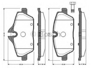 BOSCH 0 986 TB2 889 stabdžių trinkelių rinkinys, diskinis stabdys 
 Techninės priežiūros dalys -> Papildomas remontas
34 11 6 767 143, 34 11 6 767 144