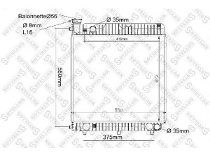 STELLOX 10-25035-SX radiatorius, variklio aušinimas 
 Aušinimo sistema -> Radiatorius/alyvos aušintuvas -> Radiatorius/dalys
6015005103, 6015005203, 6015005303
