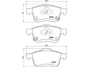 BREMBO P 23 155 stabdžių trinkelių rinkinys, diskinis stabdys 
 Techninės priežiūros dalys -> Papildomas remontas
77366915 