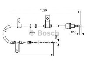 BOSCH 1 987 482 071 trosas, stovėjimo stabdys 
 Stabdžių sistema -> Valdymo svirtys/trosai
59770 1C300