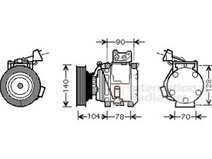 VAN WEZEL 5300K438 kompresorius, oro kondicionierius 
 Oro kondicionavimas -> Kompresorius/dalys
88310-2B560, 883102B560