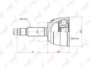 LYNXauto CO-5527 jungčių komplektas, kardaninis velenas
MB620701, MB620702, MB886265, MB886266