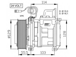 NRF 32567G kompresorius, oro kondicionierius 
 Oro kondicionavimas -> Kompresorius/dalys
0002340811, 5412300011, 5412300111
