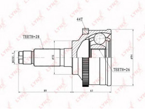 LYNXauto CO-3022A jungčių komplektas, kardaninis velenas 
 Ratų pavara -> Sujungimai/komplektas
G054-25-500A, G054-25-500B, G054-25-600B